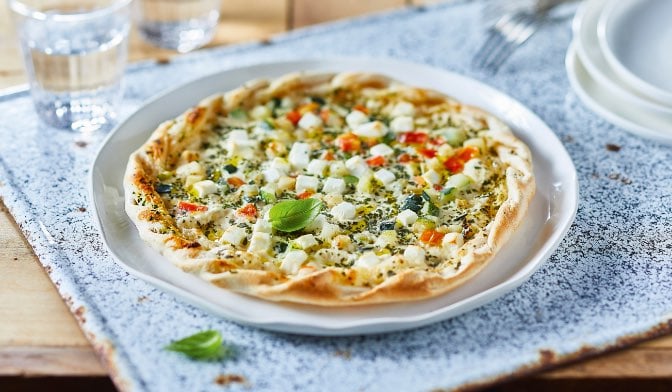 Tarte fine courgettes fromage de chèvre — vue 2